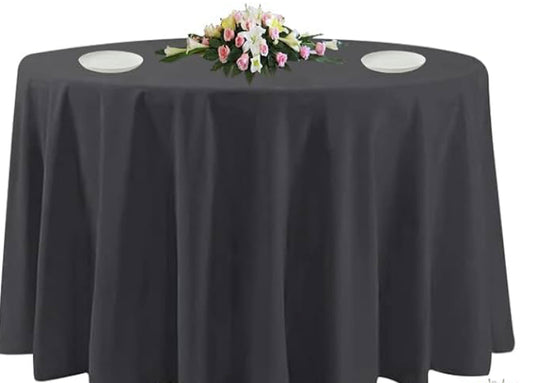 Black Round Table Cloth