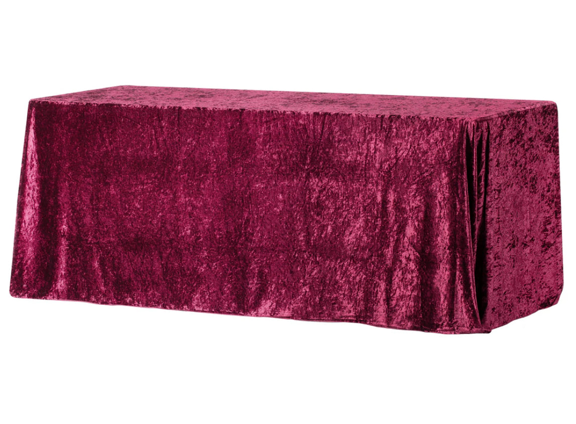 Velvet Burgundy Rectangular Tablecloth