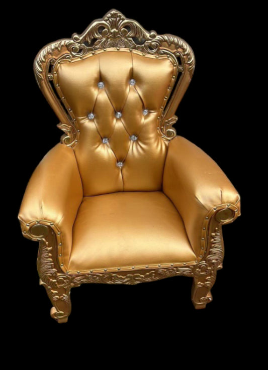 Kids Throne Chair (Gold)