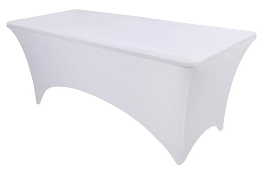 4ft White Spandex table cloth