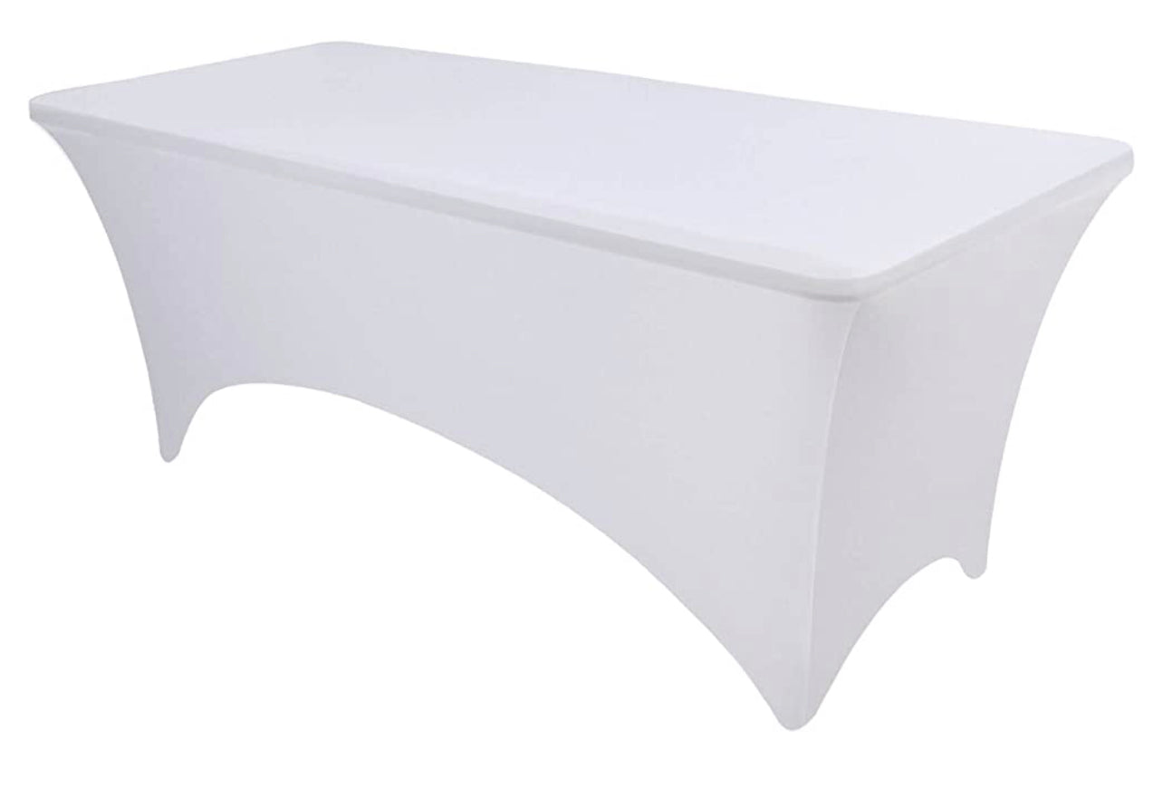 4ft White/Black Spandex table cloth